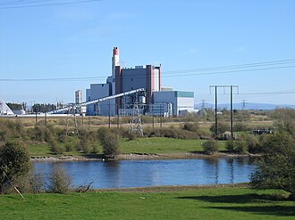 a picture of shannon bridge back power station, this is an older phto taken before it was swtiched to deisel power (previsouly peat)