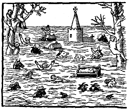 Contemporary depiction of the 1607 Bristol flood